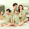 With children pajamas summer A Thirty-four men and women Short sleeved suit Mother and daughter leisure time Home Furnishing Air conditioning service Thin section