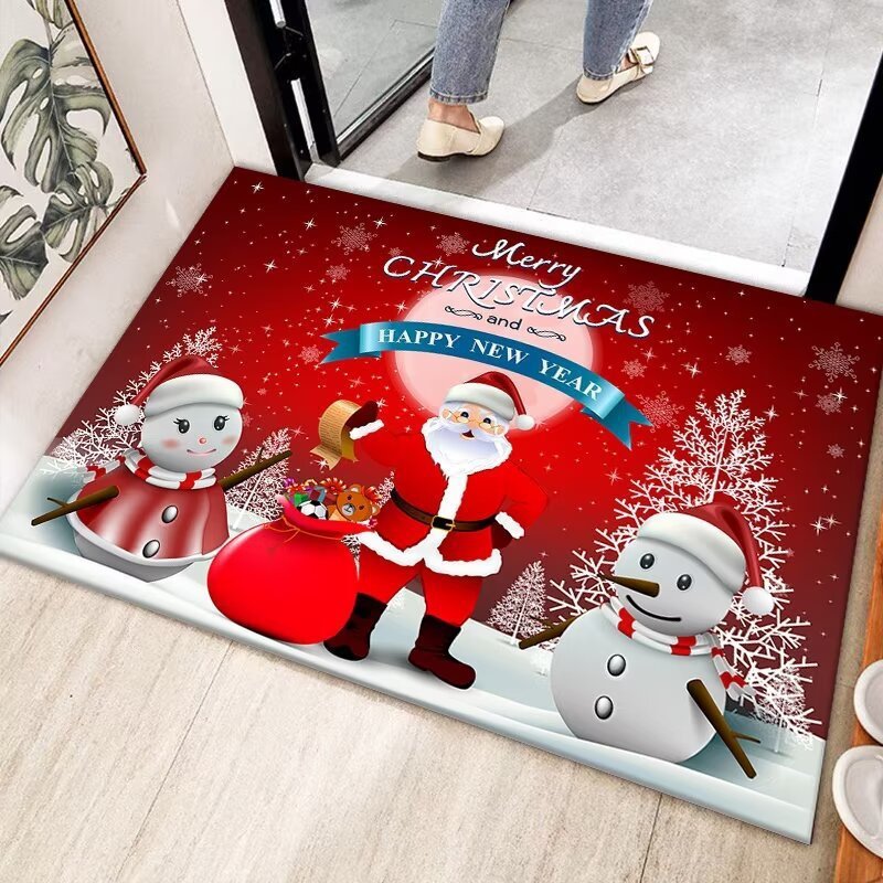 クロスボーダーChristmas carpet外国貿易クリスマスカーペット入戸ドアマット滑り止めクリスマスマット卸売り|undefined