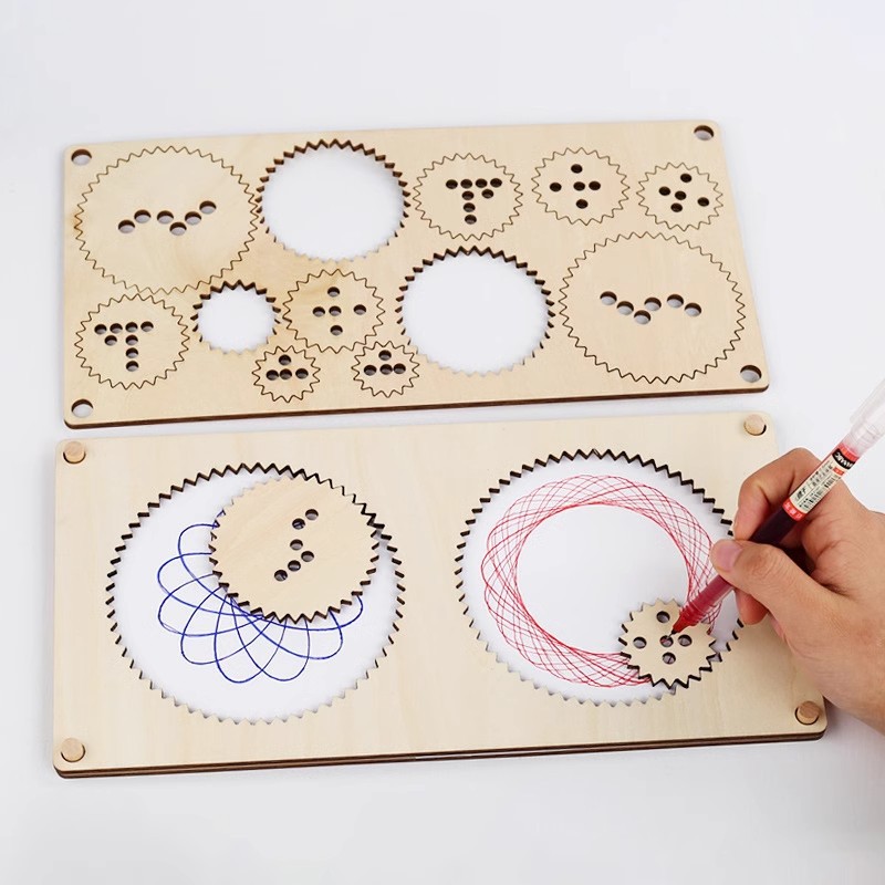 Dibujo de bricolaje hecho a mano para niños, graffiti, juguetes de madera, material de enseñanza escolar, tablero de práctica interactivo entre padres e hijos al por mayor