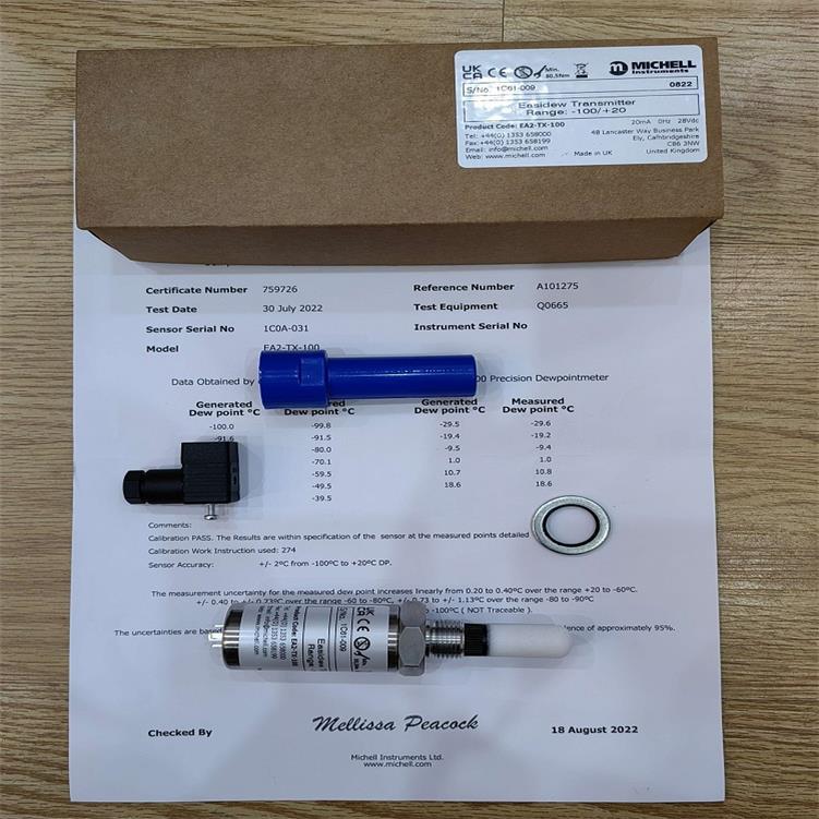 露点变送器 型号:NW03-EA2-TX-100-HD库号：M406121