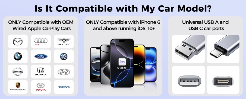 Wireless Carplay Car USB 2-in-1 Apple Android Auto 2-in-1 Screen Projection Overseas Youtube Interconnection