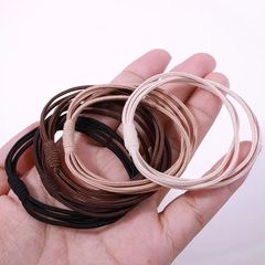 ゴムバンドは高弾性で耐久性があり、黒いヘアゴム、女の子用ヘアゴム、髪を傷つけないヘアロープ、女性用ヘアゴムです。