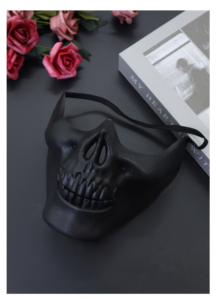 Maschera da campo di Halloween, maschera da teschio, protezione completa del viso, maschera horror, festa di ballo_voghion.com