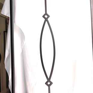 Cross-Border E-Commerce Amazon Hollow Tube Iron Railing Staircase Half-Moon Diamond Railing 1/2 "Black Matte