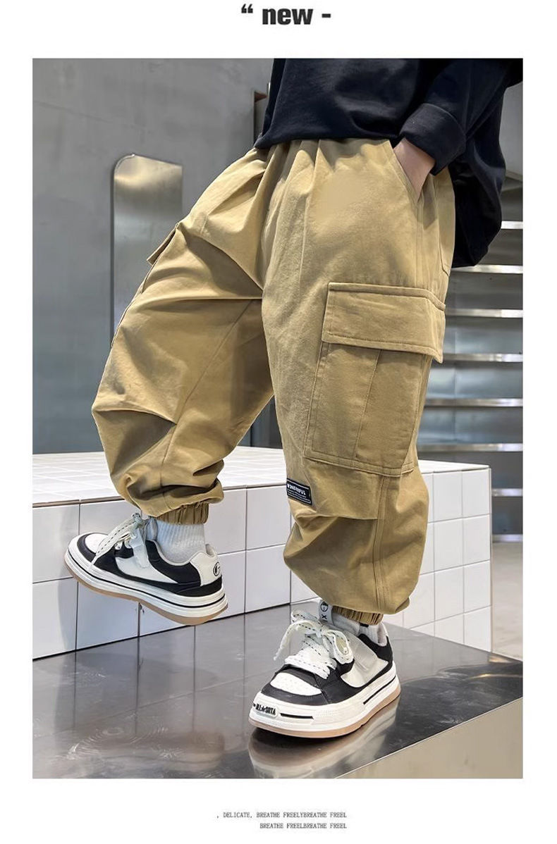 Boys Cargo Pants Autumn Trousers For Toddler Boys Fashion_voghion.com