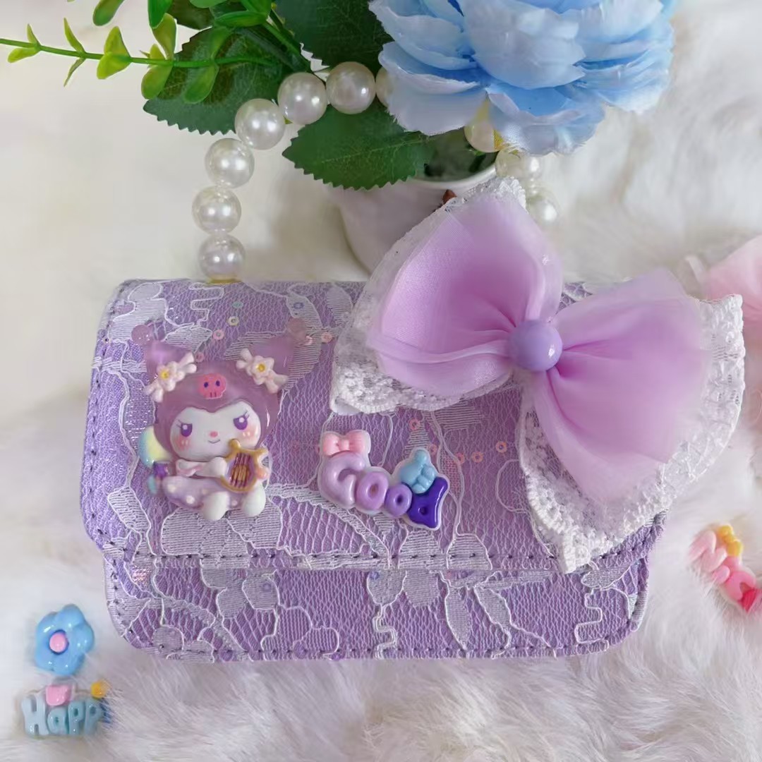 Bolso de mano de perlas bolso de princesa arco bolso de hombro de Año Nuevo bolso de cadena bolso de niños de viento fragante