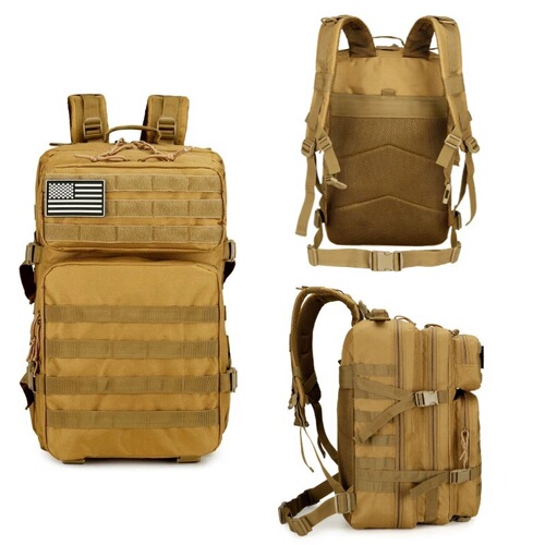 Outdoor backpack hiking unisex shoulder bag camping camouflage running leisure sports bag large capacity tactical Oxford