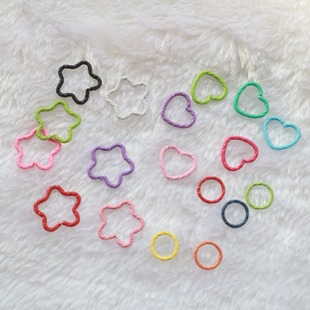 Baking paint wreath pattern jump ring open ring diy jewelry accessories key chain connection ring color wreath