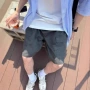新款男生宽松多口袋五分裤