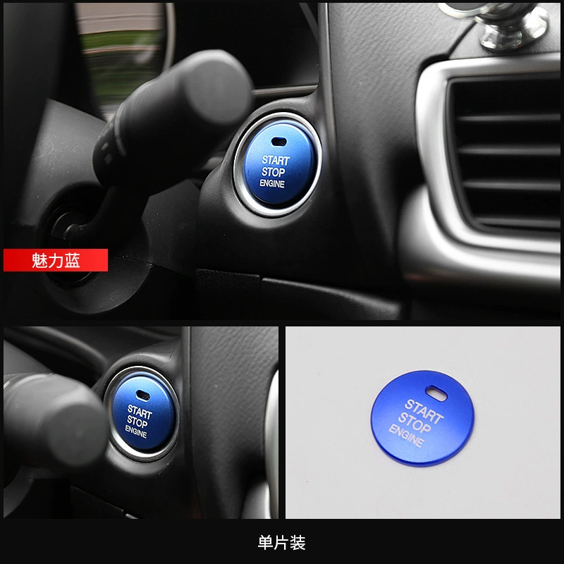 Подходит для Mazda Angkara Atez CX-3-4-5 один клик для запуска декоративная наклейка огненное кольцо декоративная крышка