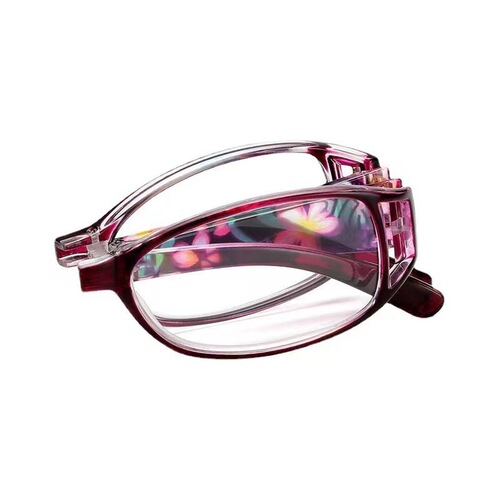 Fashionable high-definition lightweight anti-blue light reading glasses for women, senior and middle-aged, high-end foldable portable glasses