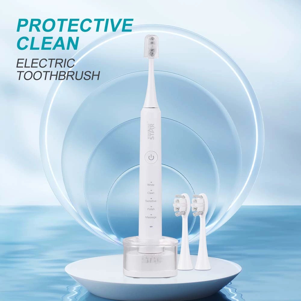 Cross-Border Rechargeable Waterproof Soft-Bristled Tooth Stain Removal Smart Home Tooth Cleaning Instrument Electric Toothbrush