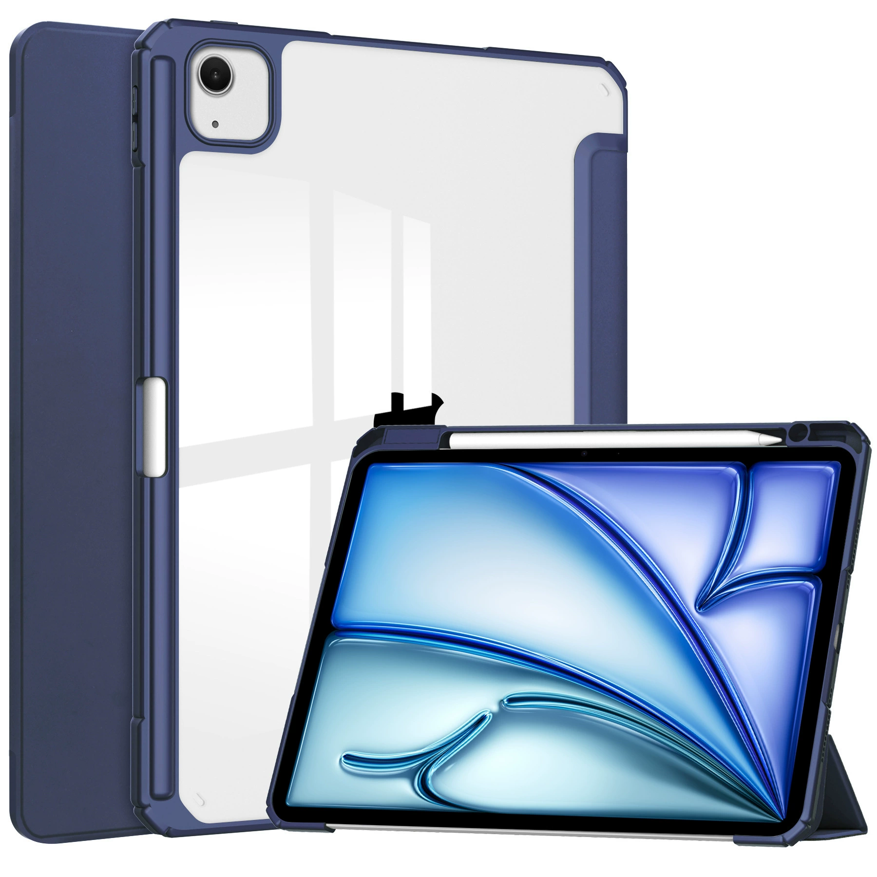 Совместимый чехол для iPad Air13 планшет Temo TPU канавка Ackle плоская кожаная крышка чехол для защиты iPad Pro13