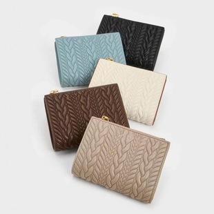Wei WLDXH00621 New 2024 Soft Leather Hemp Pattern Short Zipper Wallet 10681108
