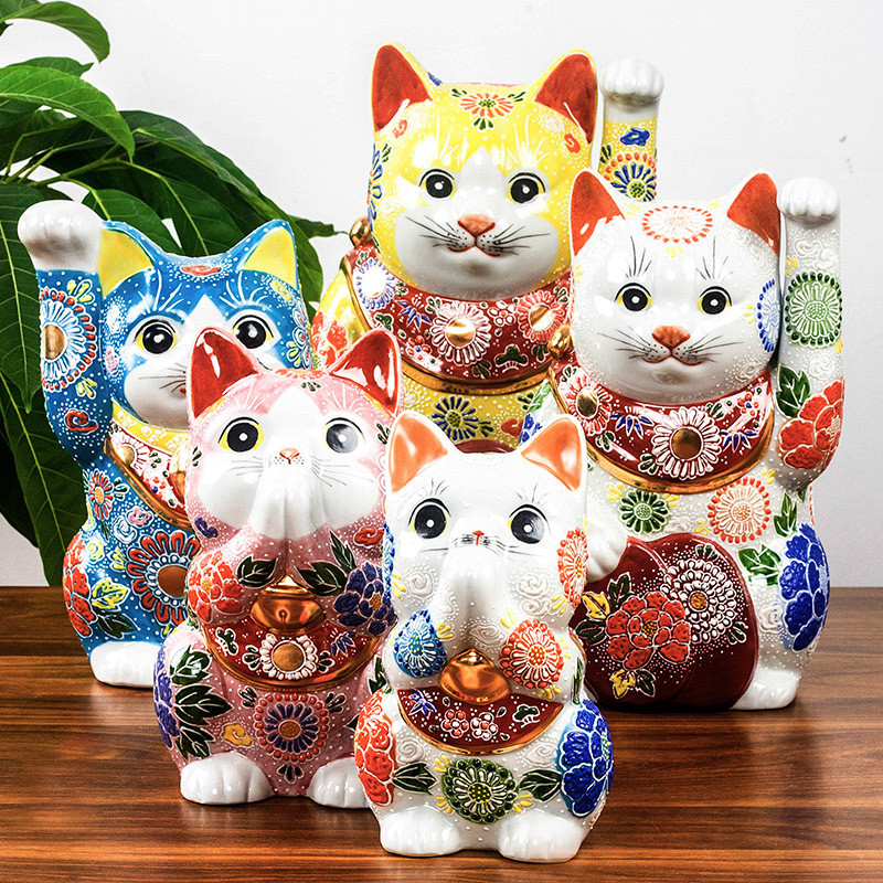 재고 일본, 주구 버닝 골드 행운의 작은 심판 럭키 고양이, 홈샵 장식품 오픈