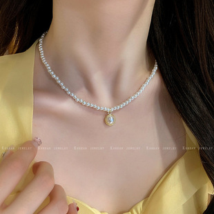 French Pearl Necklace Women's Spring and Summer Accessible Luxury Niche High-End Clavicle Chain 2025 New Hot Style Necklace Accessories