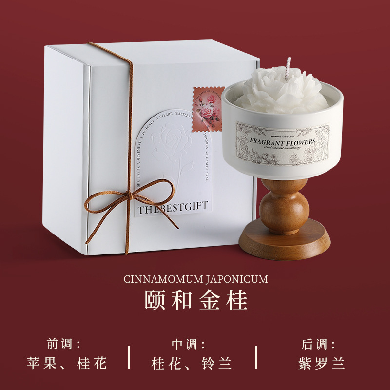 ツバキの花香薫ろうそく礼箱結婚お土産高級誕生日プレゼント大豆ワックス香薫雰囲気感置物|undefined