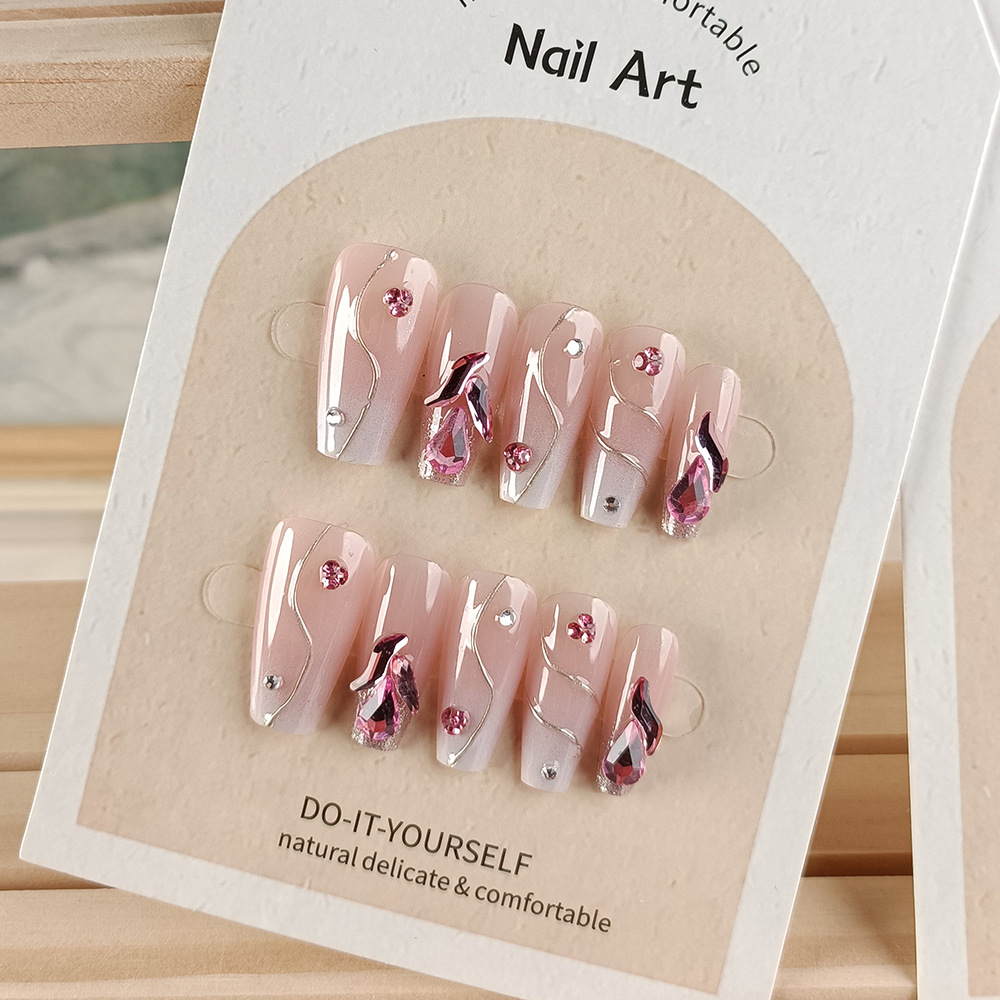 Xiaohongshu Douyin parche de arte de uñas caliente fototerapia para usar uñas de diez piezas