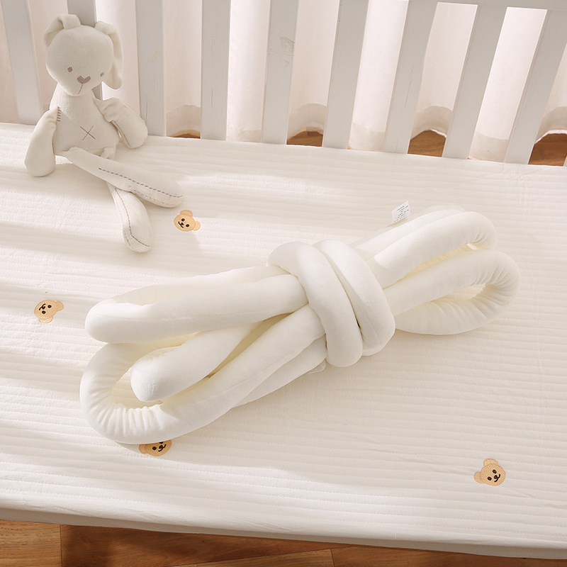 Cama de bebé ins cama de torsión perimeter tira de protección trenzada bebé cama de empalme para niños protector de tela trenzada para recién nacidos