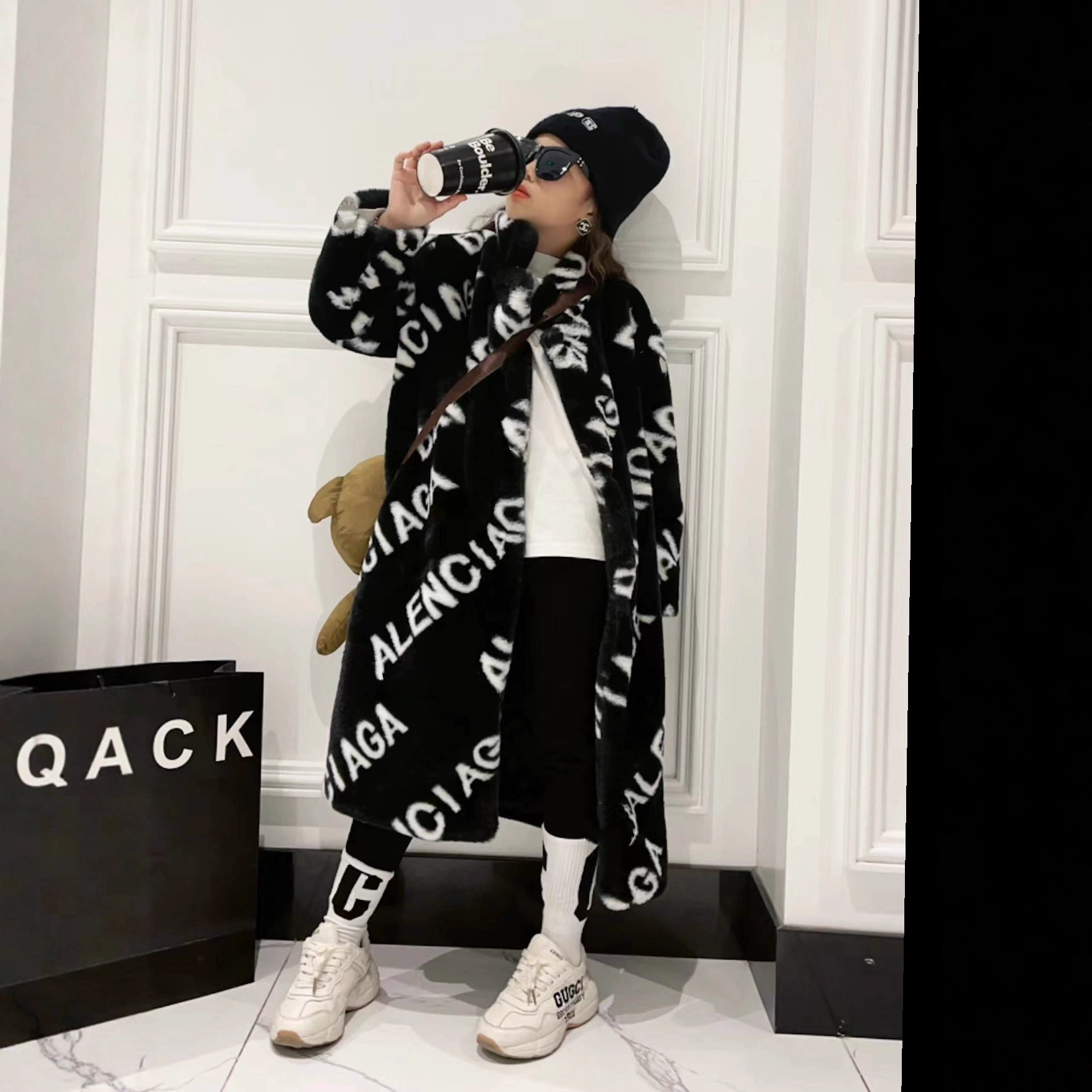 Детское зимнее пальто, куртка, свитер, детская одежда,Oversize, увеличенная толщина