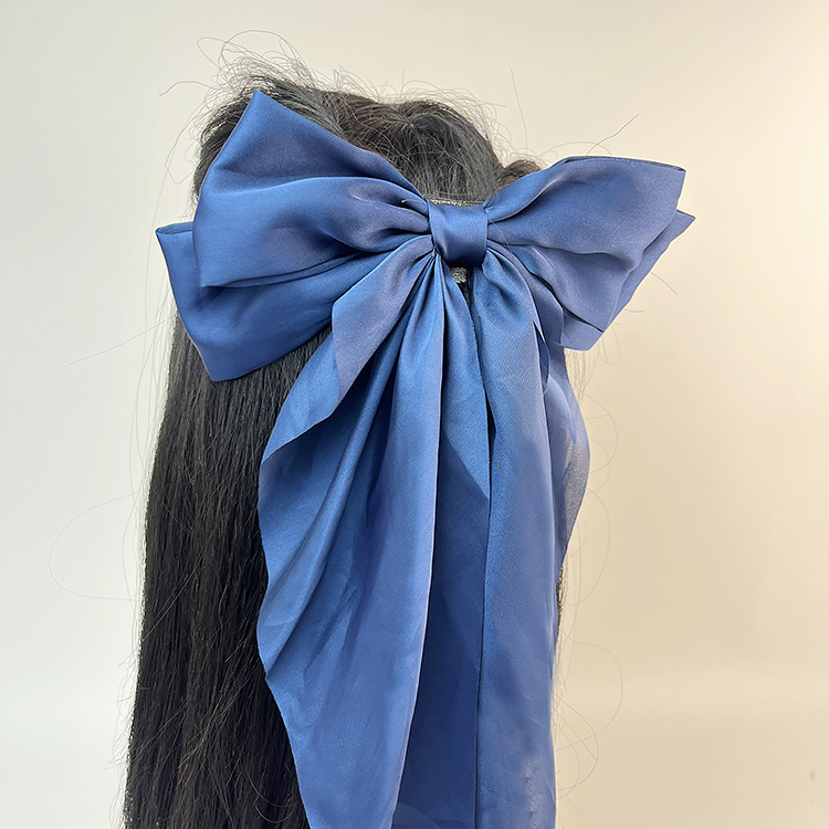 50g Weight Hair Clip Hair Accessories Type 1 Piece Quantity Daily Occasion satin Material Bow Knot Pattern Women's Gender Sweet Style Women's Sweet Bow Knot Satin Hair Clip 27