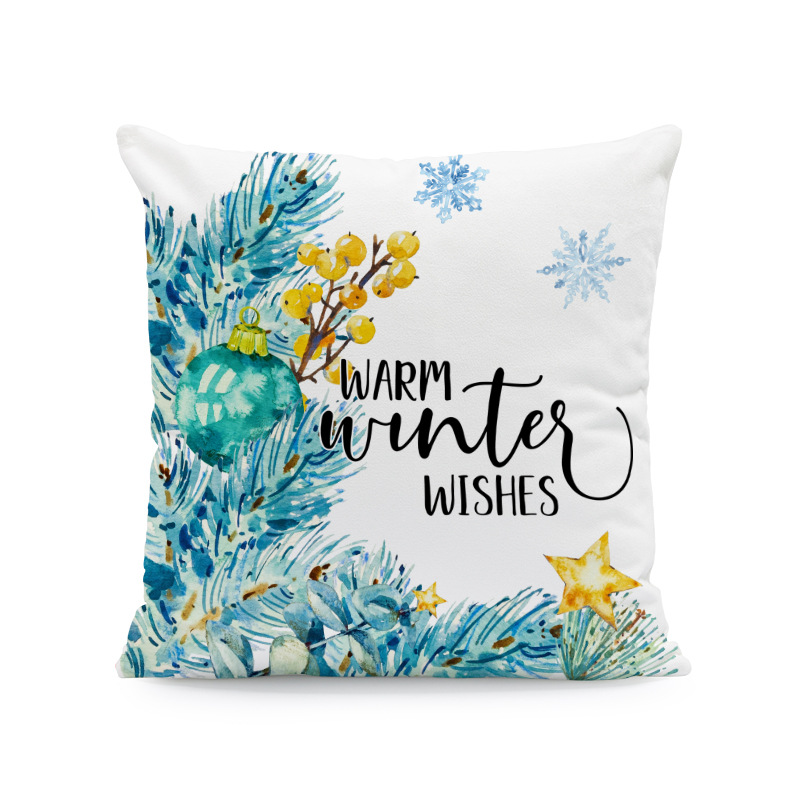 Venta caliente transfronteriza elementos de Navidad funda de almohada ambiente para el hogar sofá de decoración jardín patio festivo funda de cojín image 44