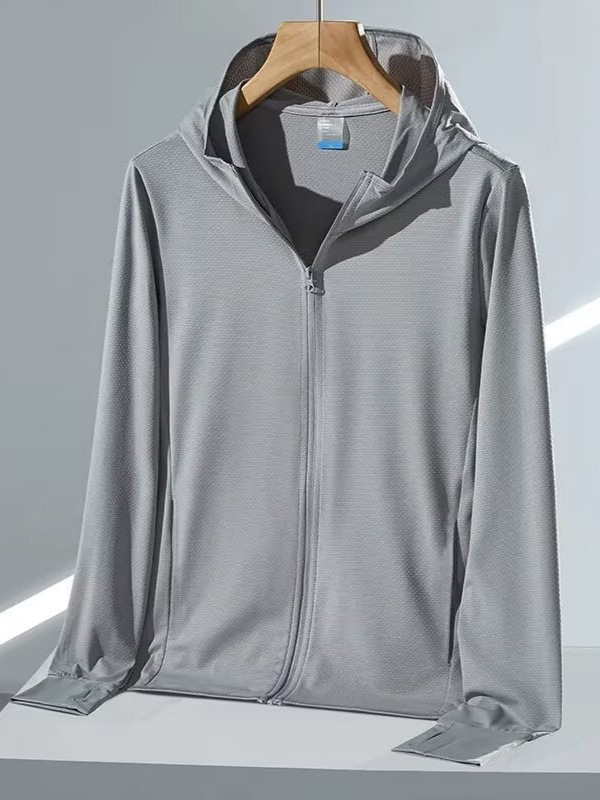 New Summer Women's Short Breathable Ice Silk Long-Sleeved Cardigan Sun Protection Clothing Large Size Anti-Uv Sun Protection Clothing Elastic