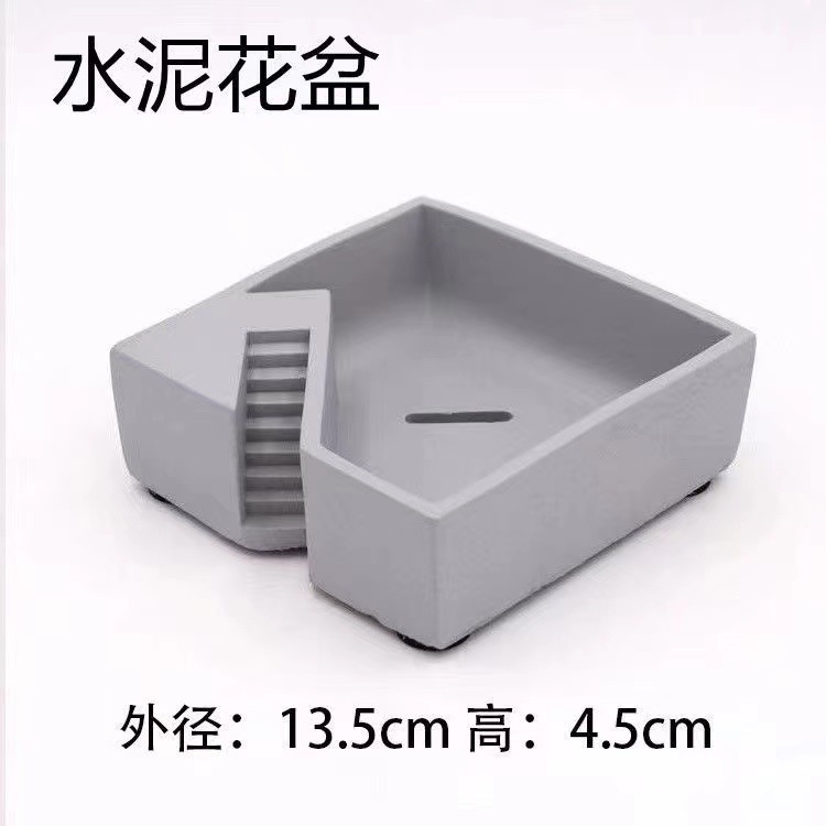 Creativo pequeño escritorio arte plantación planta decorativa flor verde maceta interior maceta carnosa cemento de oficina europeo