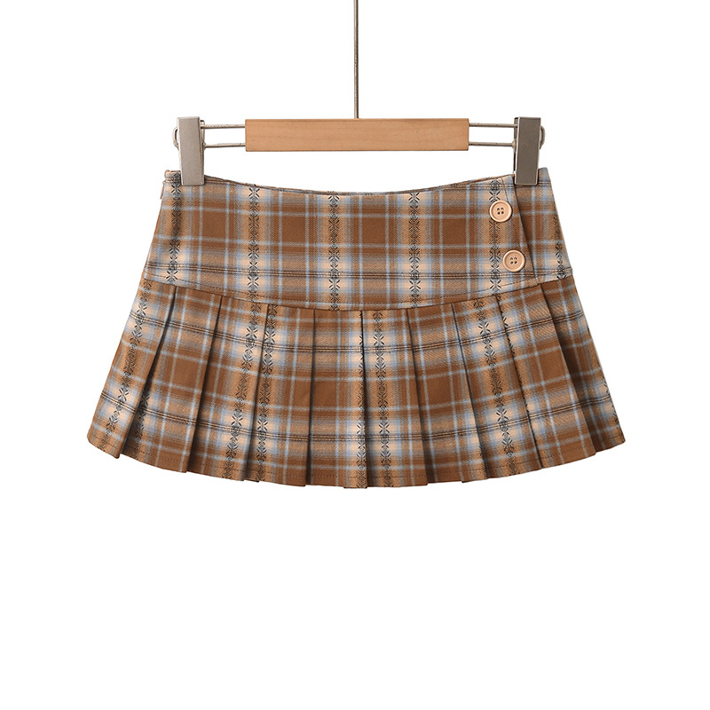 Retro small autumn pleated skirt