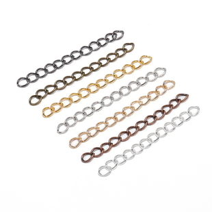 New ant diy jewelry accessories material making bracelet buckle necklace adjustment tail chain copper gold plated extension chain