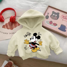 米老鼠~男女儿中小童连帽卫衣2024春秋冬季新款加厚韩版套头上衣