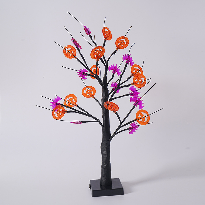 24 lámparas - lámpara de murciélago de calabaza árbol
