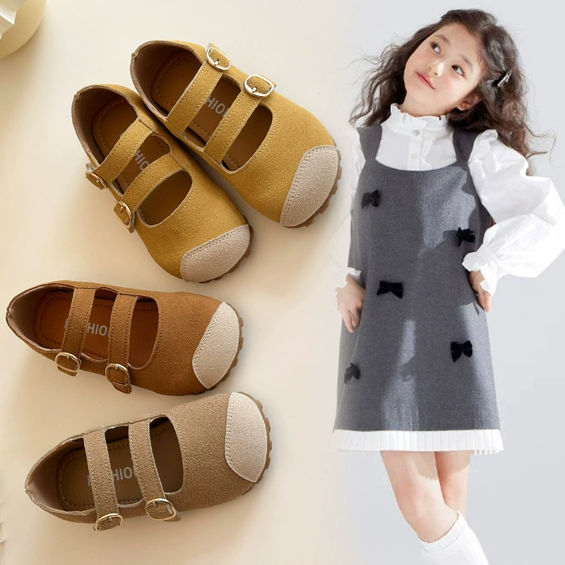 Ретро-туфли Birkenstock Mary Jane для девочек, весна-осень 2025, новые детские цвета, легко подобрать к другим детским туфлям Doudou