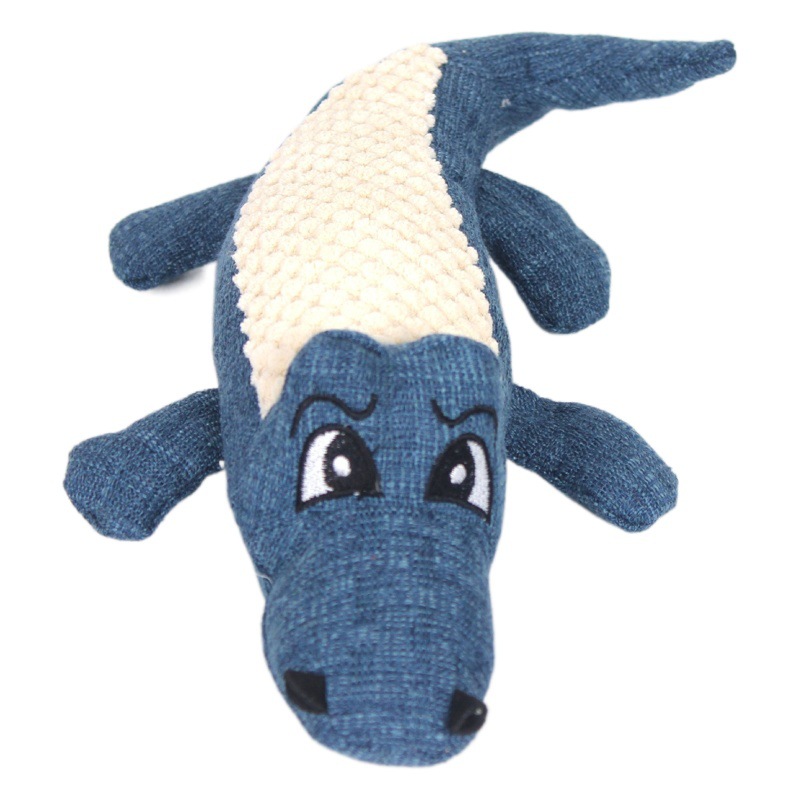 Suministro directo transfronterizo de nuevos juguetes de peluche para perros que emiten sonidos, resistentes a las mordidas, limpiadores de dientes y juguetes para la dentición, juguetes de cocodrilo simulados al por mayor image 1