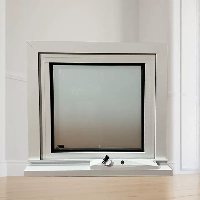 上海门窗工厂批发铝合金悬窗隔音隔热磨砂玻璃开窗外贸窗户防风