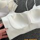 [Summer love to wear milk leather clothing] cool silky square collar seamless small sling fixed cup back sports underwear