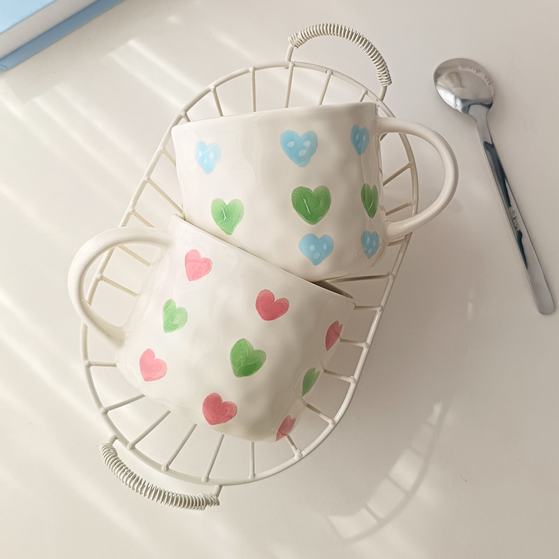 Original ins pintado a mano amor Taza de cerámica personalizada Linda taza de café taza de avena taza de desayuno taza al por mayor