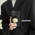 质感木质纹路网红圆环适用苹果iphone11promax三包手腕8p手机软壳