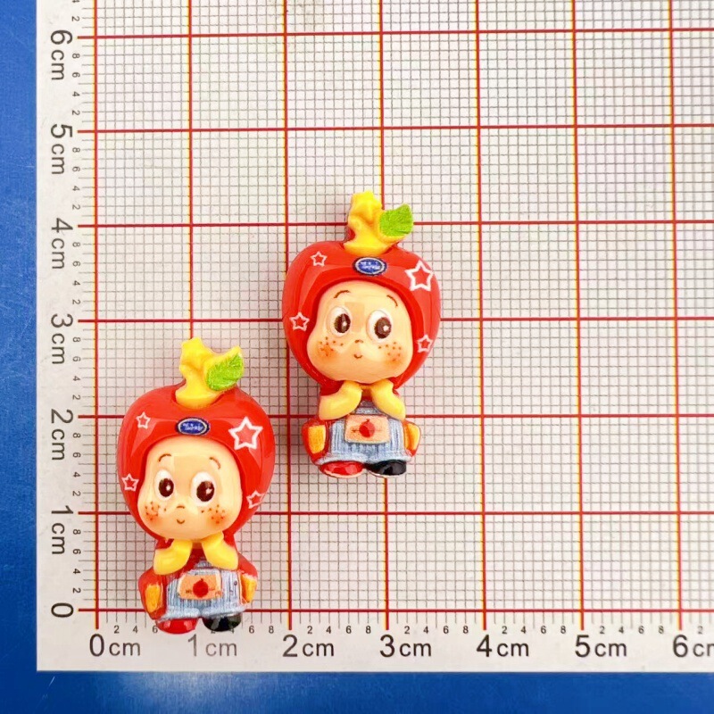 漫画かわいいスターマン小さなペンダントアクセサリー diy 手作りヘアピンキーホルダー携帯電話ケース樹脂アクセサリーパッチ|undefined