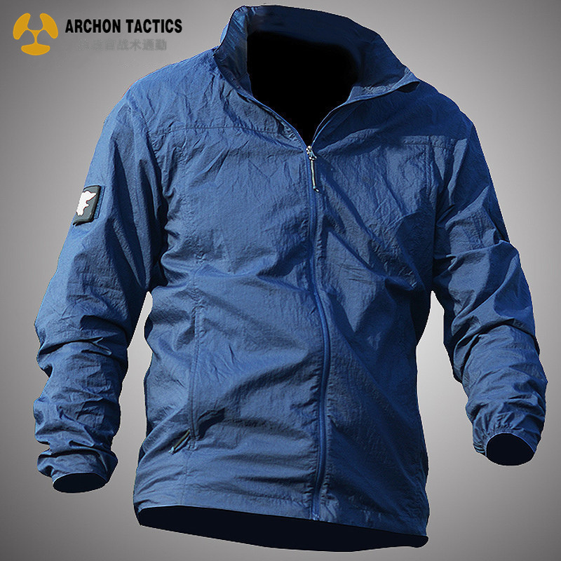 Summer Outdoor Sun Protection Clothing for Men, Ultra-Thin Breathable Tactical Skin Coat, Windbreaker, Quick-Drying Jacket, Sun Protection Clothing