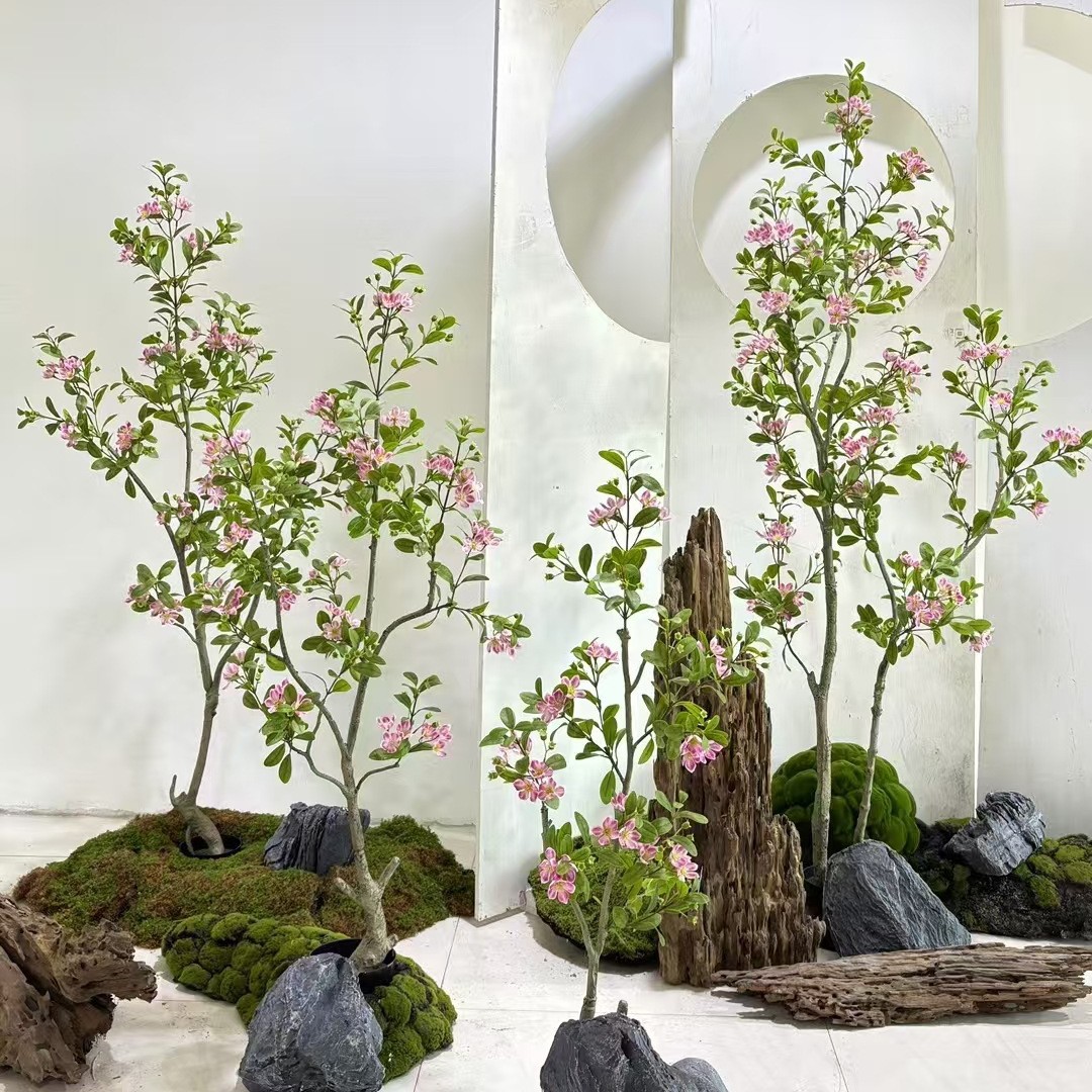 仿真植物摆件桃金娘树盆栽捻子树观叶假花植物盆景室内家居装饰