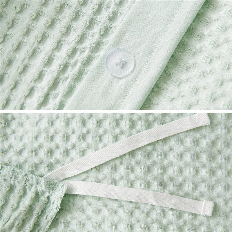 跨境亚马逊外贸北欧纯色华夫格欧美床上用品三件套被套床单外贸