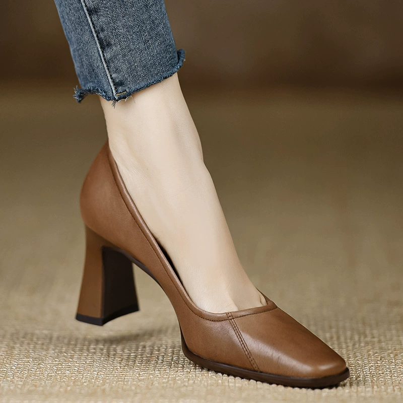 Новые китайские ретро-туфли с неглубоким ртом односторонние туфли