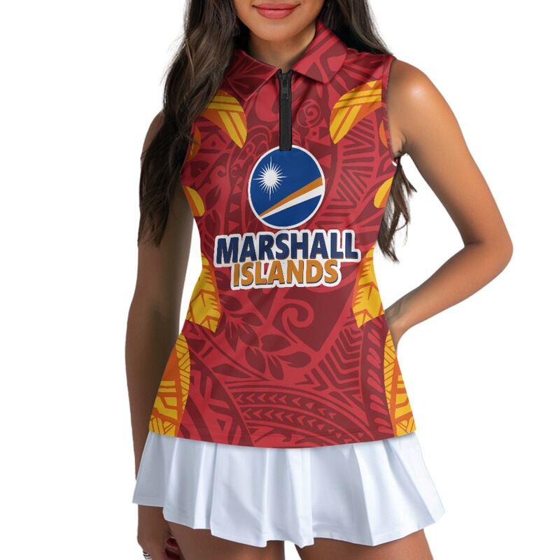 Women's Golf Sleeveless Shirt Polynesian Theme Print Factory Direct Sales One Piece Min. Amazon
