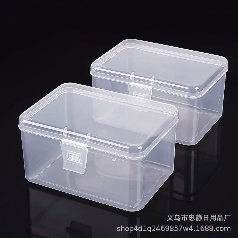 Transparent rectangular plastic cotton swabs, sponge, box, storage system