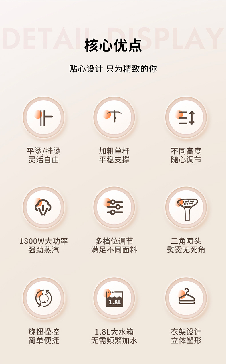 新款蒸汽挂烫机立式手持家用大蒸汽烫衣服电烫斗熨烫机批发严选