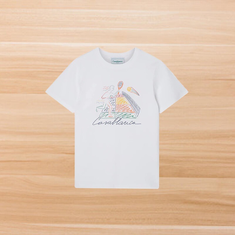 カサブランカ カサブランカ 半袖 ヘビーウェイト 260g アメリカのトレンド ブランド ニッチ ルーズ ハイストリート Tシャツ|undefined