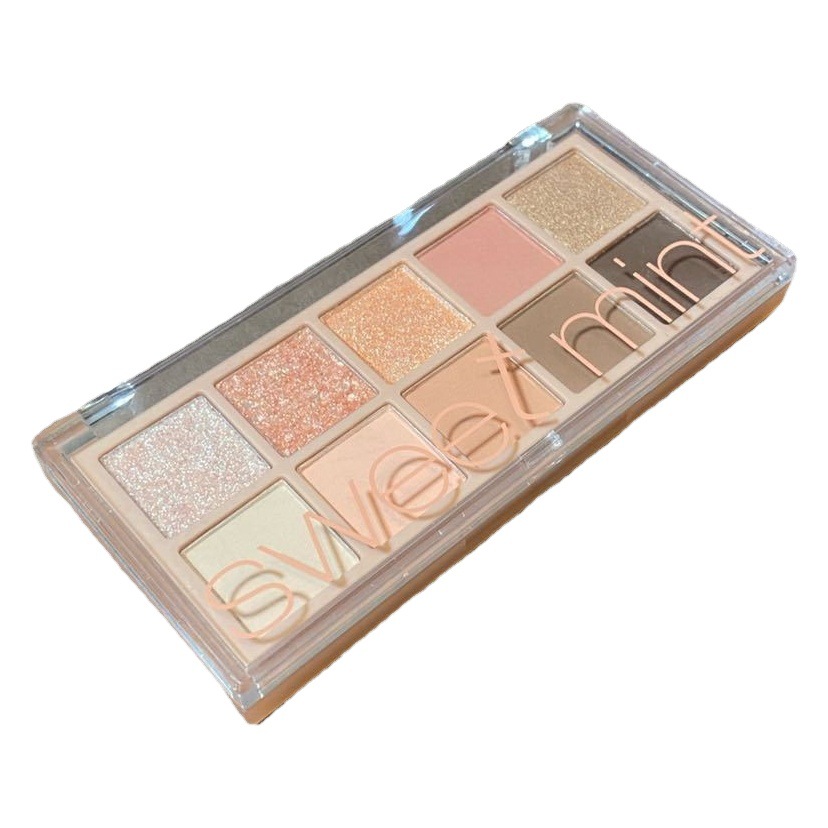 sweet mint new Plate 10 Color eye shadow plate sequins glitter Pearl mashed potatoes matte ins a generation of hair
