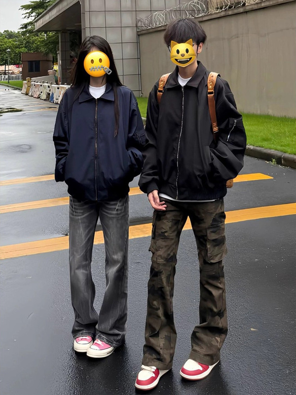 黑色ma1美式飞行夹克男秋季cleanfit短款廓形外套痞帅翻领棒球服|undefined