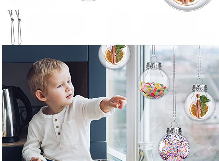 Direkte Lieferung ab Werk 6080100 transparente Kugel, flache Kugel, PET-Blasformkugel, nahtlose transparente Kunststoff-Weihnachtskugel, Glühbirnenflasche_voghion.com